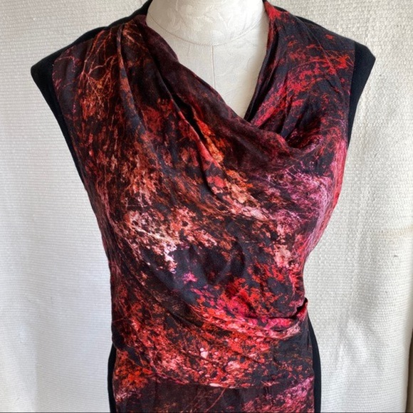 Helmut Lang Sz 0 Auth Midnight Floral Bodycon Runway Dress - Picture 5 of 7